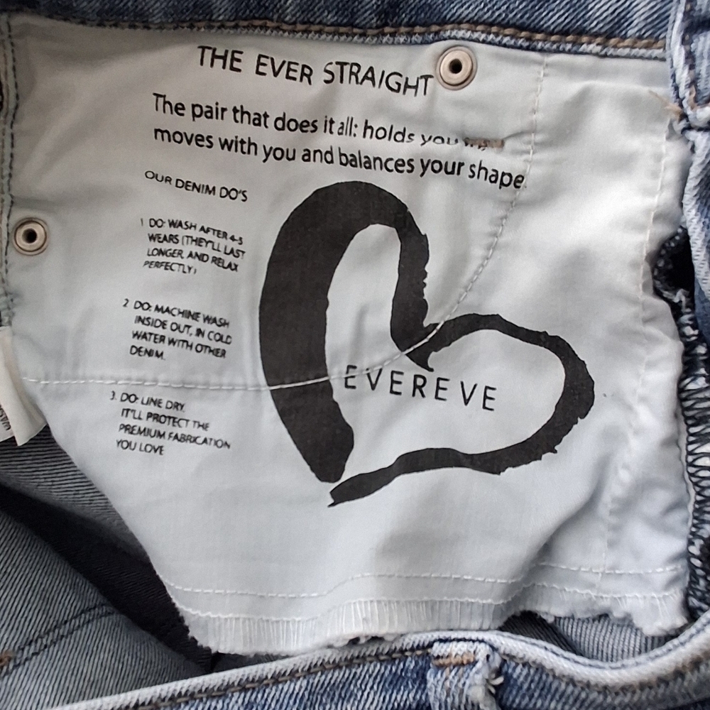 Evereve ever straight women’s jeans High  Waist Sise 28 Some Stretch - Picture 6 of 13